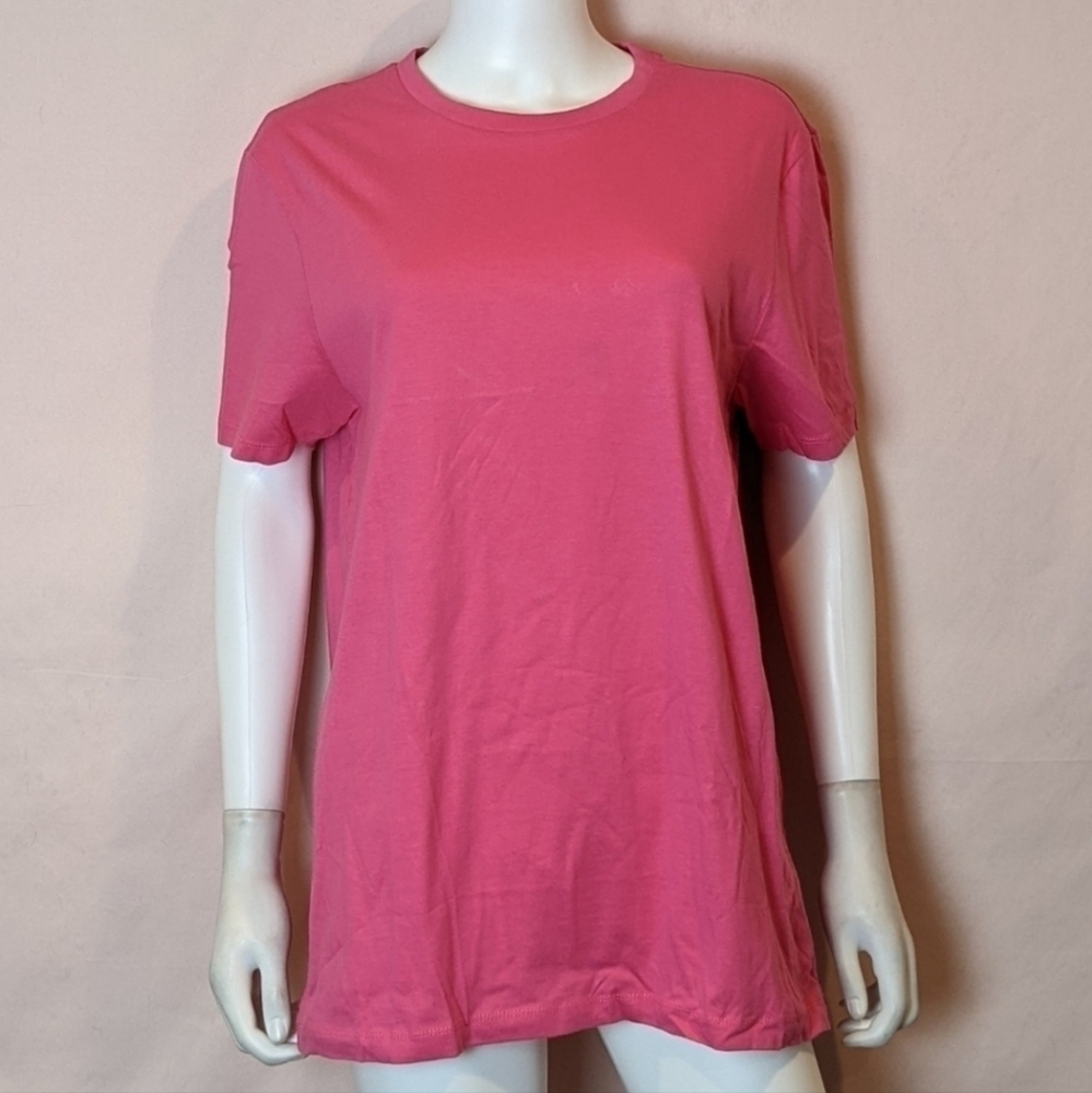 ASOS Pink Crew Neck Short Sleeve Basic Tee size Large